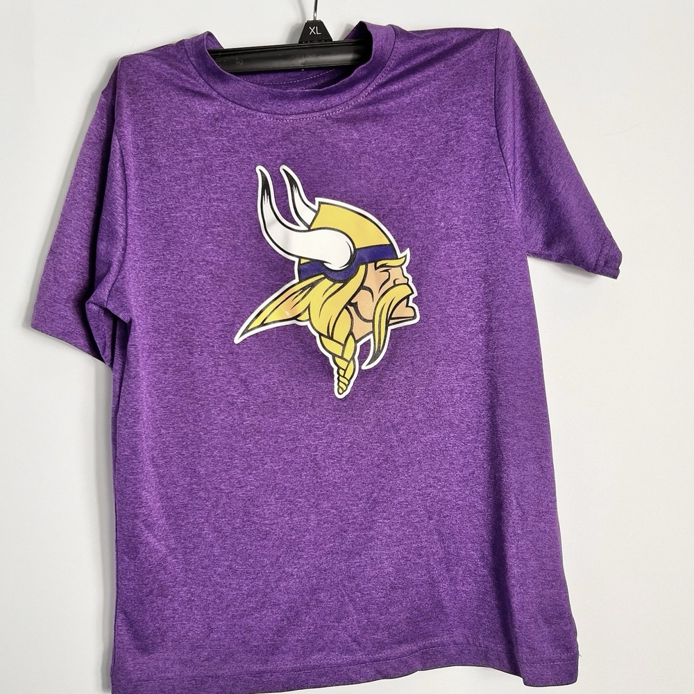 NFL Minnesota Vikings Youth Short Sleeve Graphic T-Shirt Purple Sm‎ 6/7 *Read